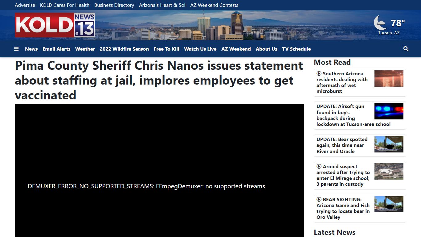 Pima County Sheriff Chris Nanos issues statement about ...