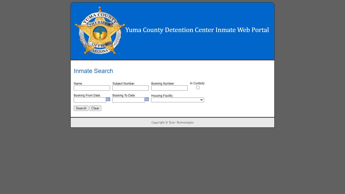 Inmate Search